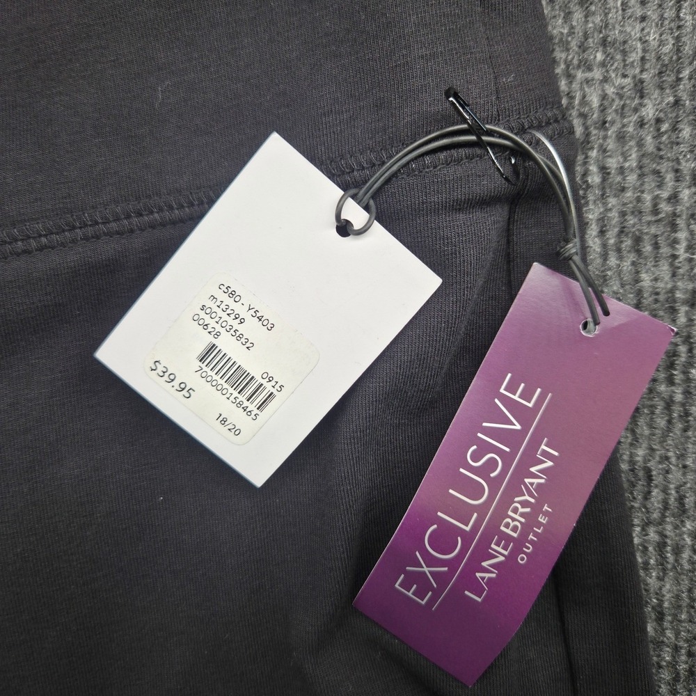 Lane Bryant Yoga Pants Womens 18/20 Black Cotton Spandex Bootcut NWT